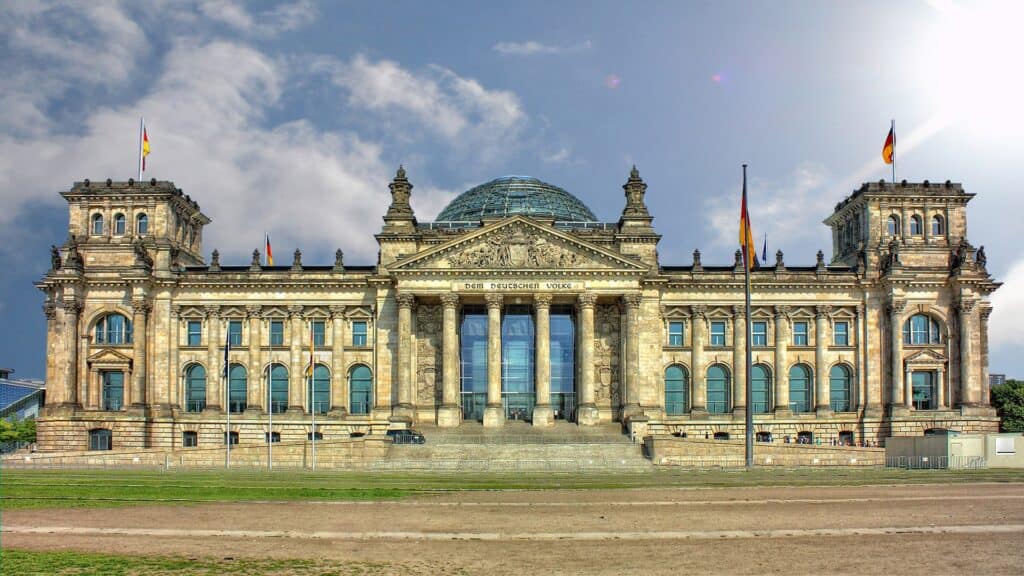 berlin reichstag rigsdagsbygningen i berlin tyskland