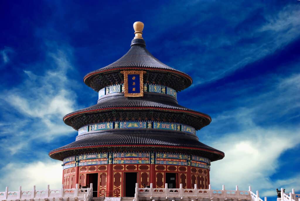 himlens tempel i tiantan parken i beijing kina